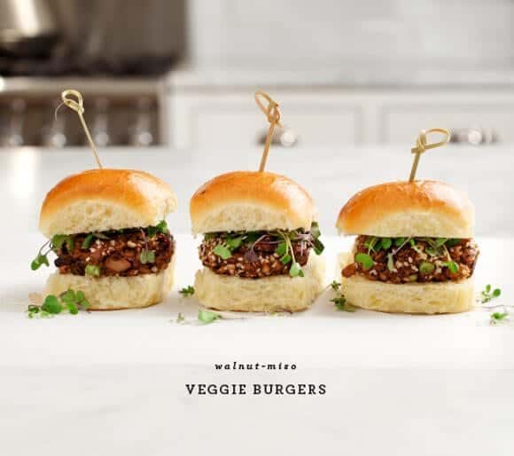 walnut-mushroom veggie burgers