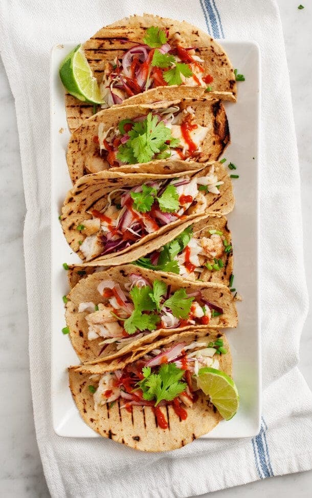 Tequila lime fish tacos // loveandlemons.com