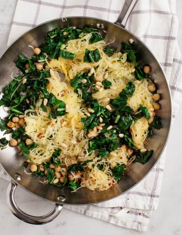 Spaghetti Squash with Chickpeas and Kale / @loveandlemons #glutenfree