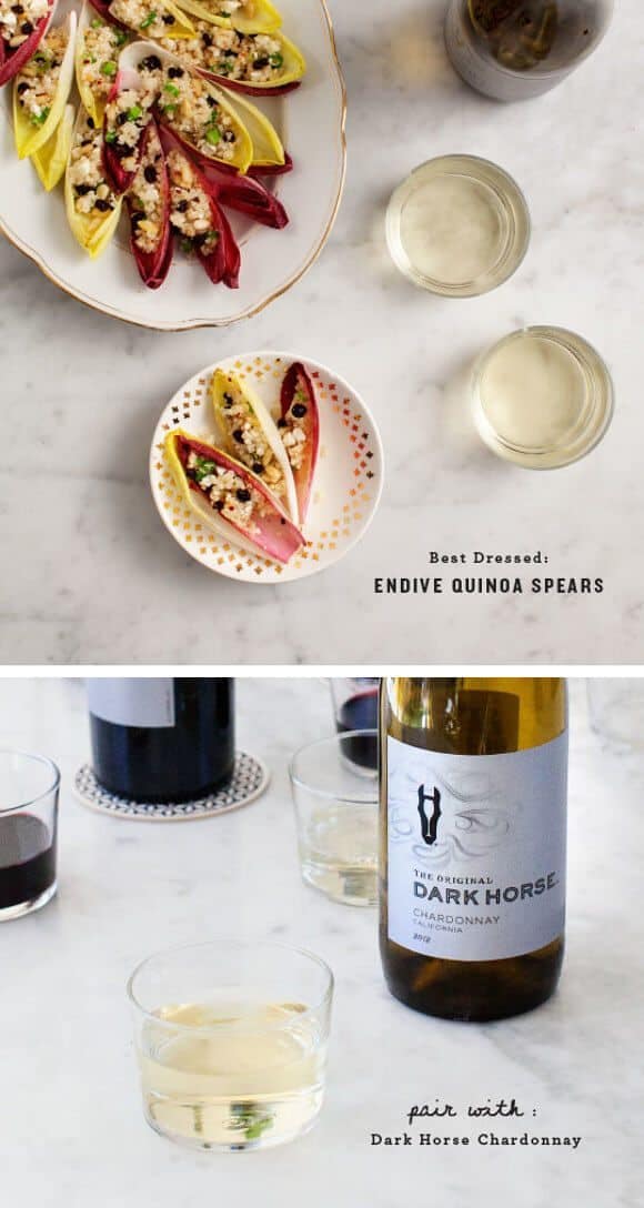 Oscar Party Appetizers / 'Best Dressed' Endive Quinoa Spears Oscar Party Appetizers / 'Best Dressed' Endive Quinoa Spears