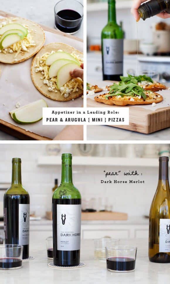 Pear, Arugula & Feta Mini Pizzas. An easy Oscar party appetizer. Pear, Arugula & Feta Mini Pizzas. An easy Oscar party appetizer.