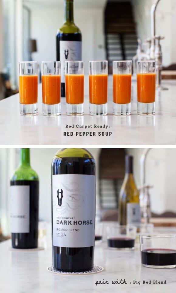 Red-Carpet-Ready Red Pepper Soup / Oscar Party Appetizers & Wine Pairings Red-Carpet-Ready Red Pepper Soup / Oscar Party Appetizers & Wine Pairings