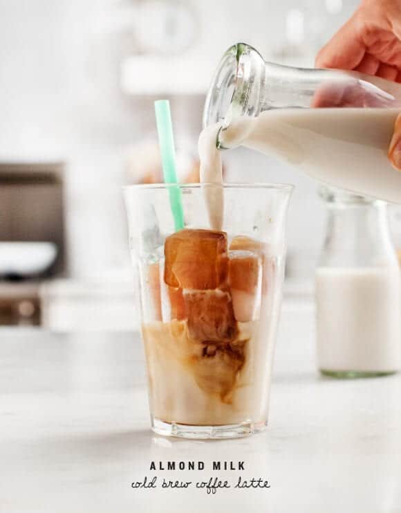 Almond Milk Cold Brew Coffee Latte Recipe - Love and Lemons