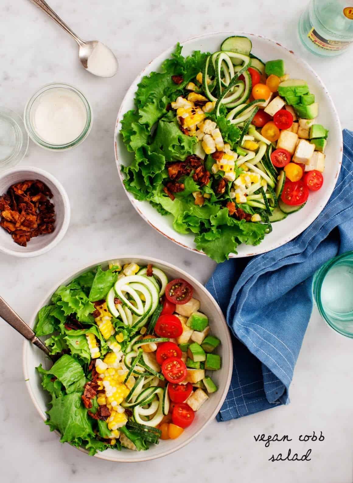 Vegan Cobb Salad with Coconut “Bacon” Recipe - Love and Lemons