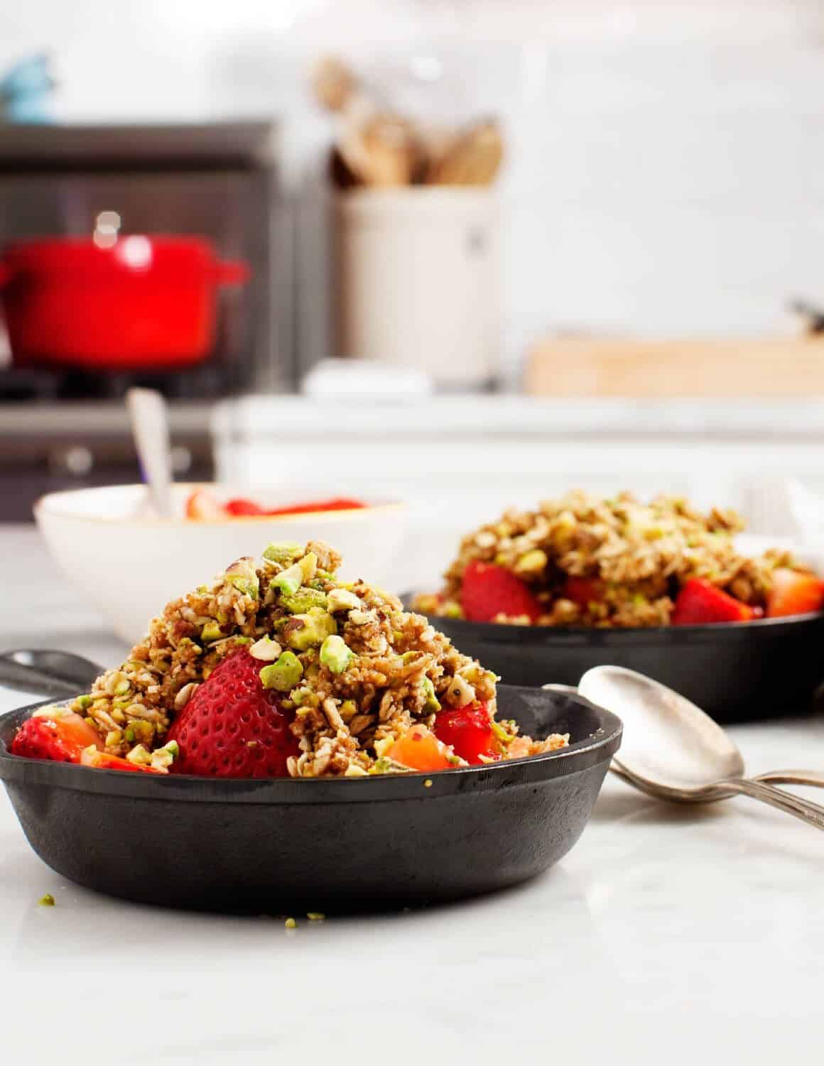 Strawberry Pistachio Crumble Recipe Love and Lemons