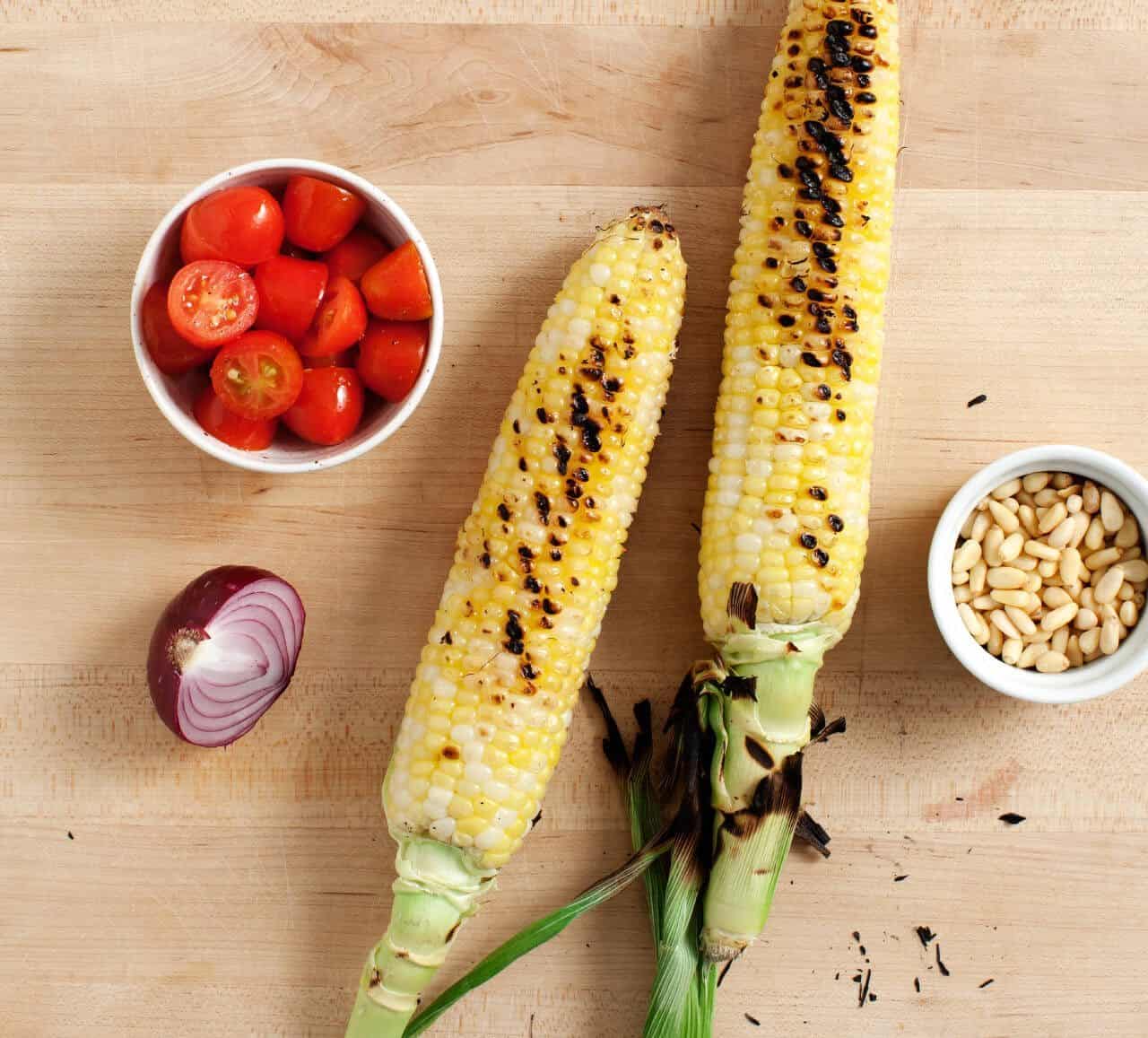 zucchini and grilled corn salad / @loveandlemons