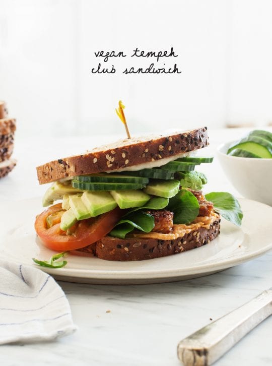 Tempeh Vegan Club Sandwiches