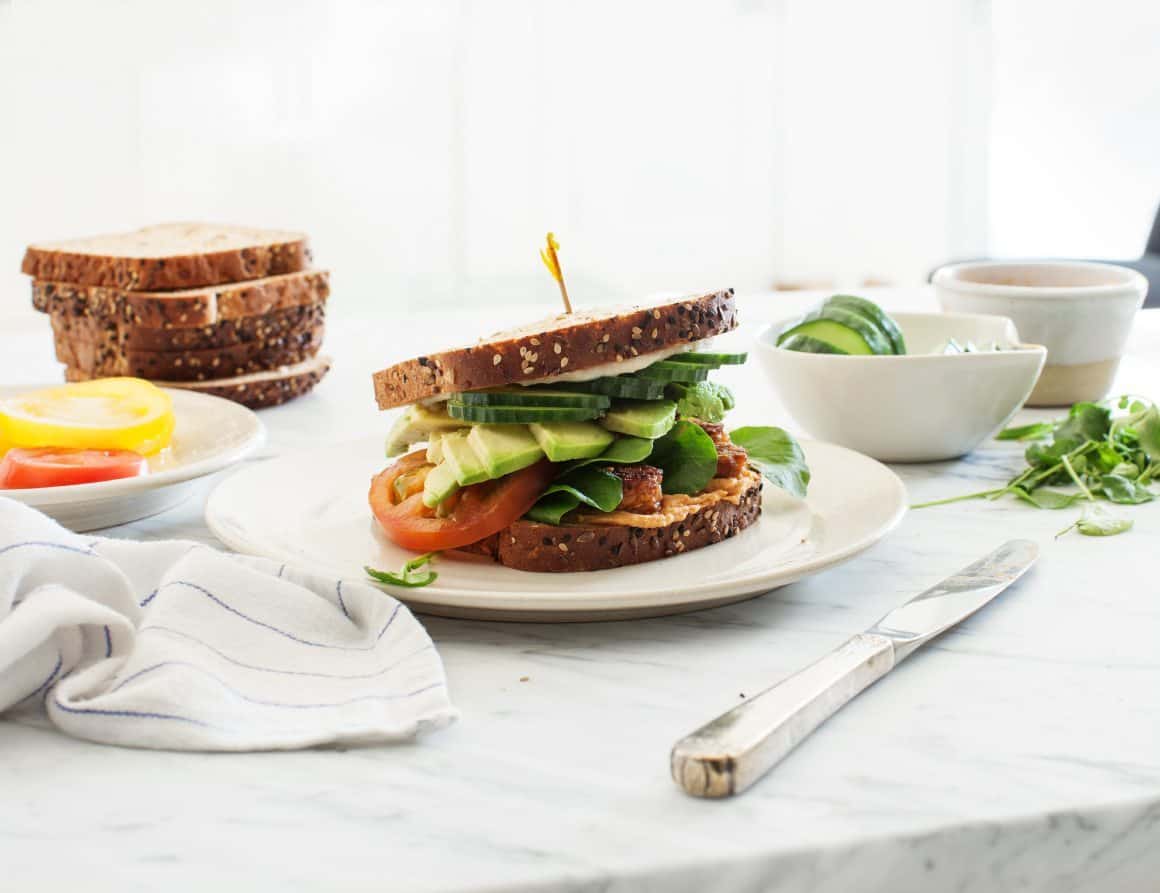 Tempeh Vegan Club Sandwiches