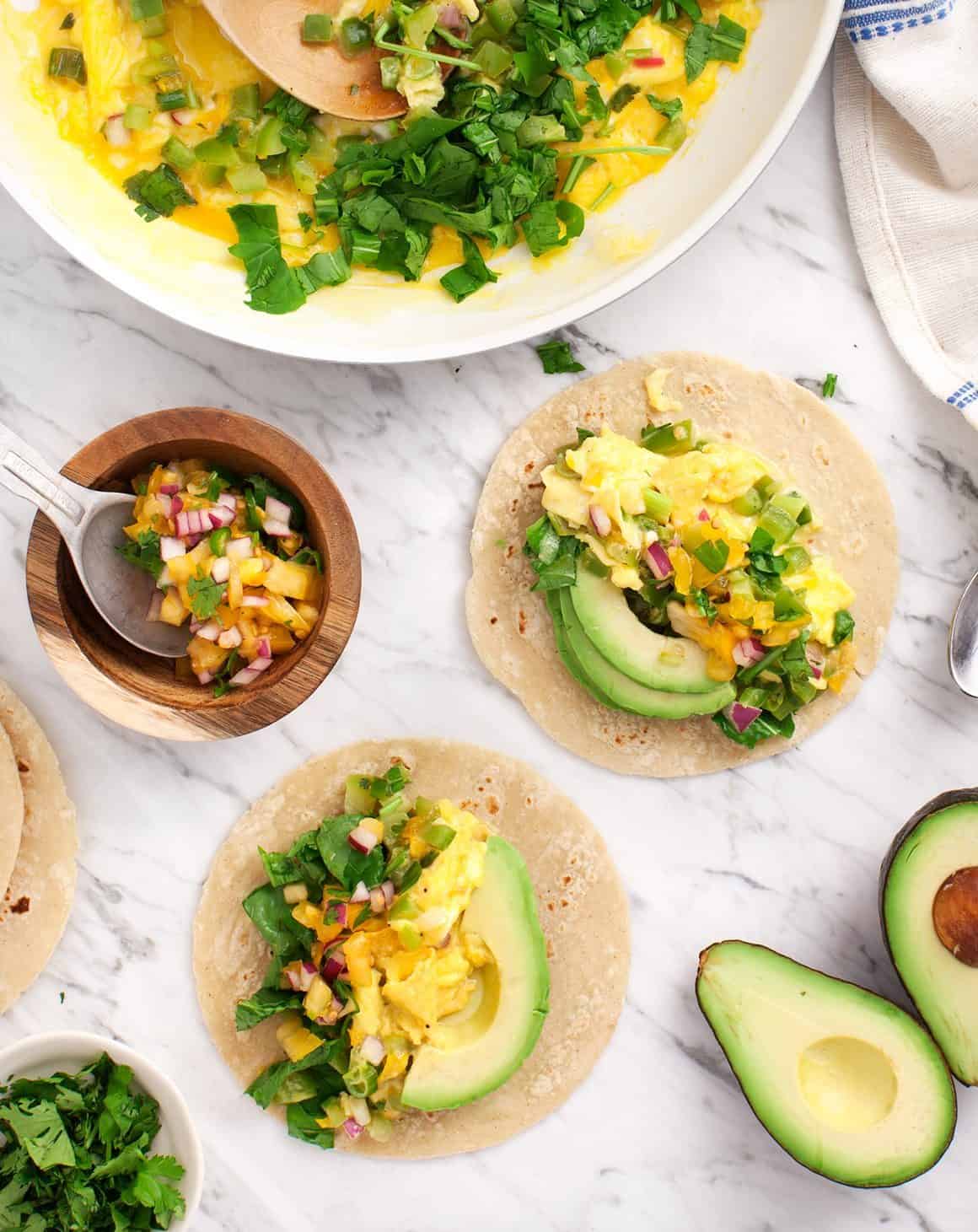 Healthy Green Breakfast Tacos