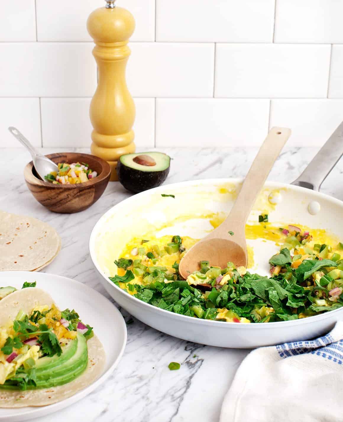 Healthy Green Breakfast Tacos