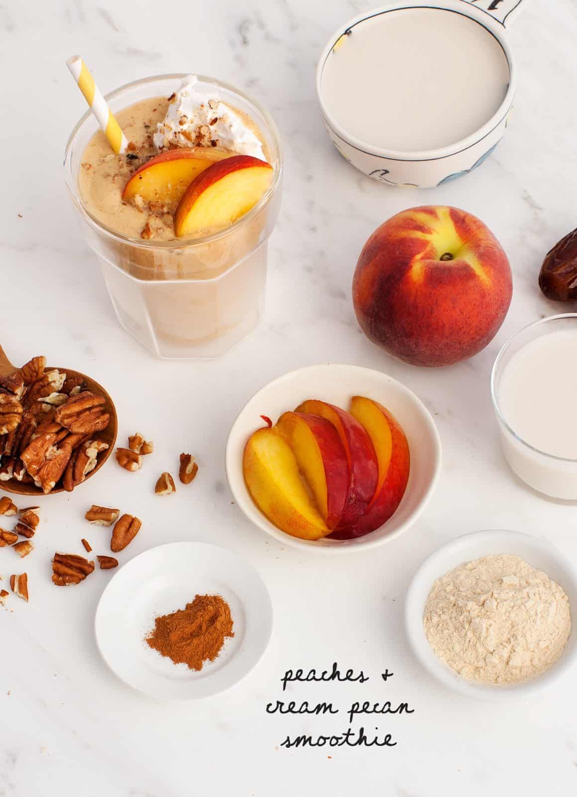 Peaches & Cream Pecan Smoothie