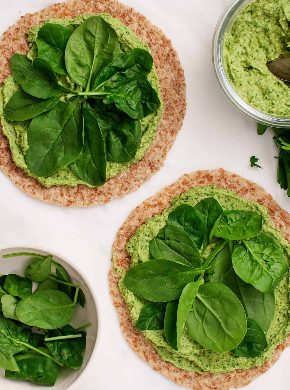 Spinach Hummus Lunch Wraps Recipe Love and Lemons