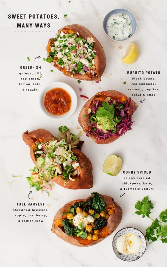 Stuffed Sweet Potatoes, Many Ways