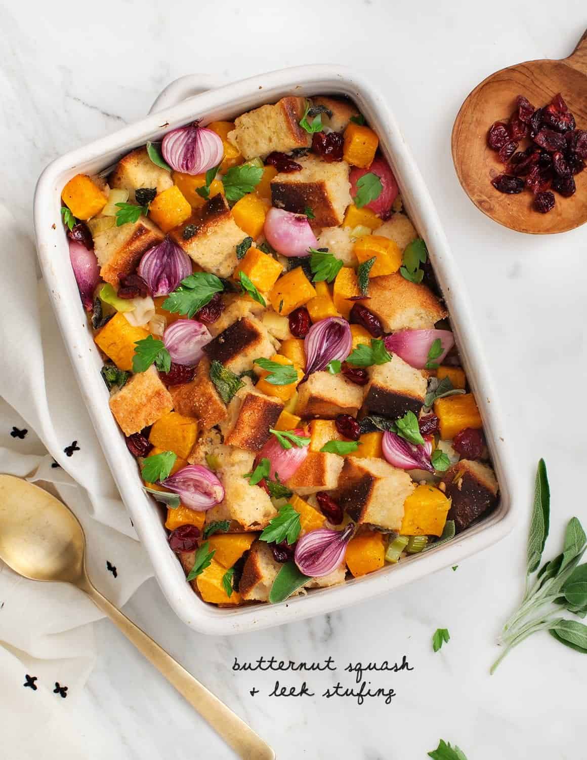 Butternut Squash & Leek Stuffing