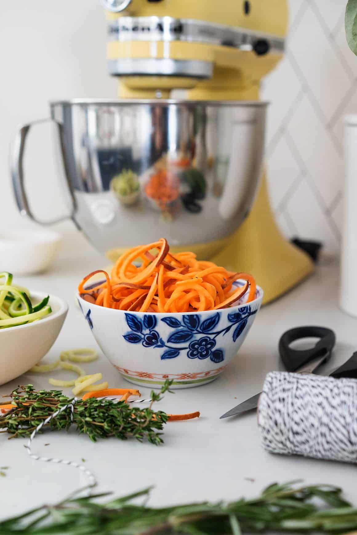 Zucchini & Sweet Potato Noodle Minestrone