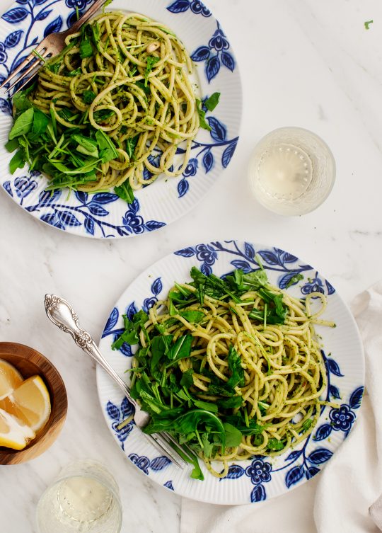 Pesto Pasta with Arugula